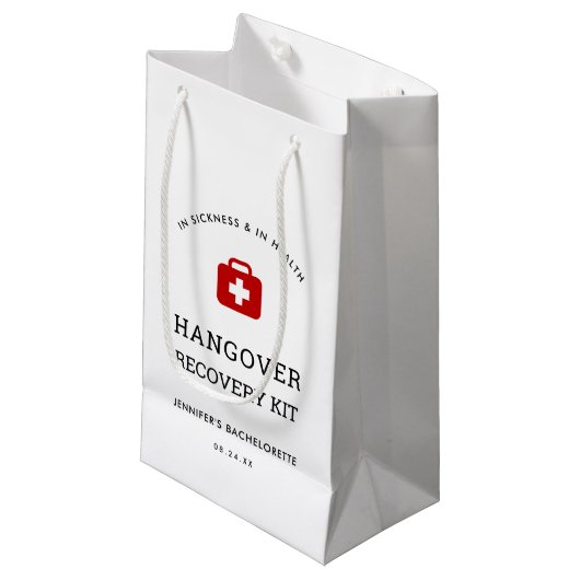Junggeselinnen-Abschied Hangover Erholung Kit Kleine Geschenktüte (Vorderseite Schrägansicht)