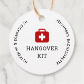 Junggeselinnen-Abschied Hangover Kit Geschenkanhänger (Vorderseite)