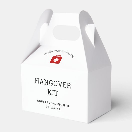 Junggeselinnen-Abschied Hangover Kit Geschenkschachtel (Vorderseite)