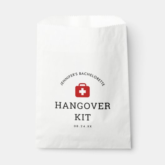 Junggeselinnen-Abschied Hangover Kit Geschenktütchen (Vorderseite)