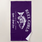 Junggeselinnen-Abschied Hawaiian Fisherman Style L Strandtuch (Vorderseite)