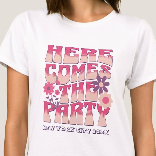 Junggeselinnen-Abschied hier kommt der Party Groov T-Shirt