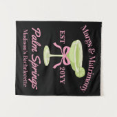 Junggeselinnen-Abschied-Hintergrund für Margs und  Wandteppich (Vorderseite (Horizontal))