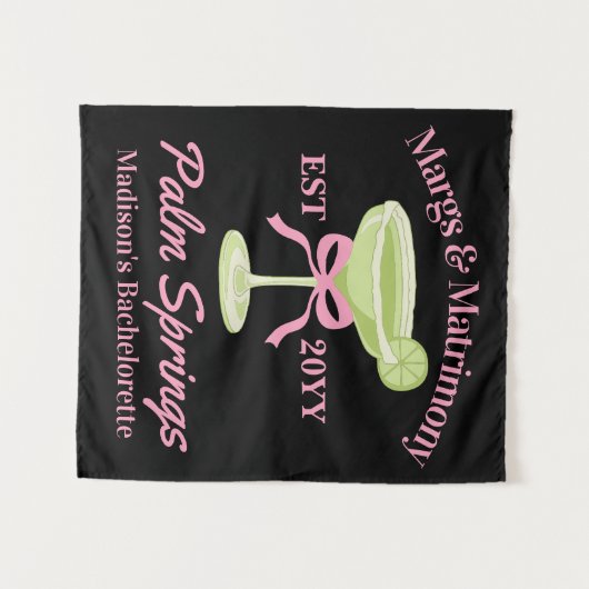 Junggeselinnen-Abschied-Hintergrund für Margs und  Wandteppich (Vorderseite (Horizontal))