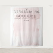 Junggeselinnen-Abschied-Hintergrund-Kuss die Miss Wandteppich (Vorderseite)