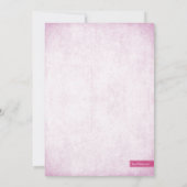 Junggeselinnen-Abschied "Hot Pink Glitzer Look" Einladung (Rückseite)