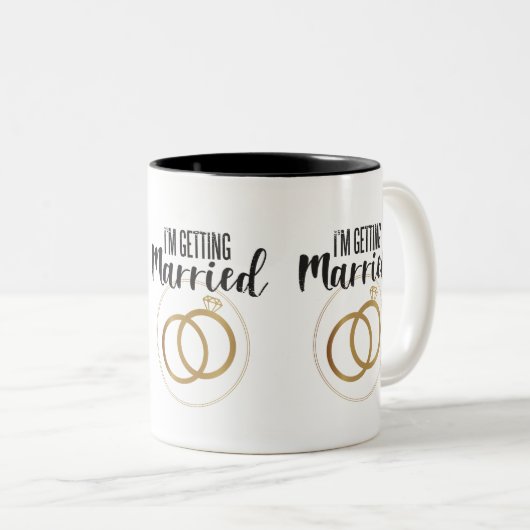 Junggeselinnen-Abschied, ich werde heiraten Zweifarbige Tasse (VorderseiteRechts)