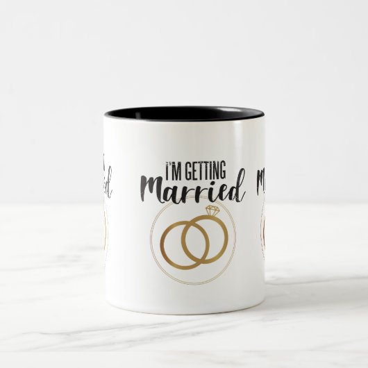 Junggeselinnen-Abschied, ich werde heiraten Zweifarbige Tasse (Mittel)
