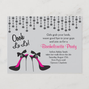 Junggeselinnen-Abschied-Ideen Party / Girl Night O Einladungspostkarte