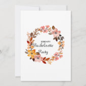 Junggeselinnen-Abschied im Herbst Einladung (Rückseite)