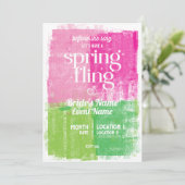 Junggeselinnen-Abschied im Stil von Nashville Einl Einladung (Stehend Vorderseite)