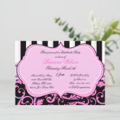 Junggeselinnen-Abschied in Form von Bra- und Panty Einladung (Stehend Vorderseite)