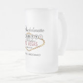 Junggeselinnen-Abschied in Las Vegas - Dusty Rose Mattglas Bierglas (VorderseiteRechts)