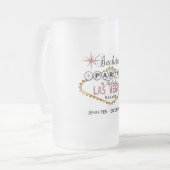 Junggeselinnen-Abschied in Las Vegas - Dusty Rose Mattglas Bierglas (Vorderseite Links)