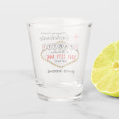 Junggeselinnen-Abschied in Las Vegas Style - Rot Schnapsglas (Rückseite)