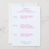 Junggeselinnen-Abschied in Miami Beach Einladung (Rückseite)