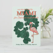 Junggeselinnen-Abschied in Miami Einladung (Stehend Vorderseite)