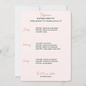 Junggeselinnen-Abschied in Miami Einladung (Rückseite)