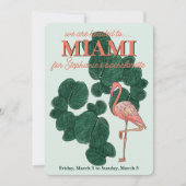 Junggeselinnen-Abschied in Miami Einladung (Vorderseite)