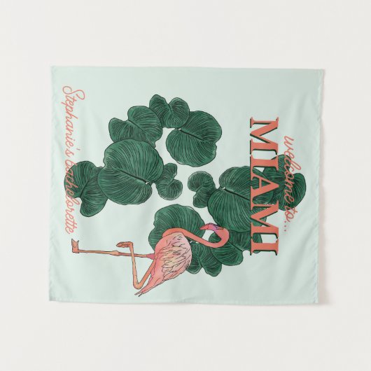 Junggeselinnen-Abschied in Miami Wandteppich (Vorderseite (Horizontal))