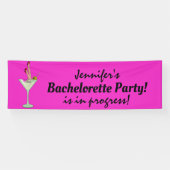 Junggeselinnen-Abschied in Progress, Martini-Glass Banner (Horizontal)