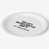 Junggeselinnen-Abschied in Tellern zum Fortschritt Pappteller (Schrägansicht)