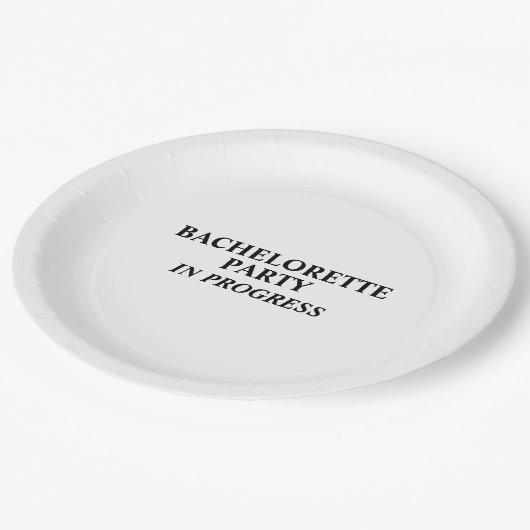 Junggeselinnen-Abschied in Tellern zum Fortschritt Pappteller (Schrägansicht)