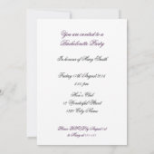 Junggeselinnen-Abschied Invites Einladung (Rückseite)