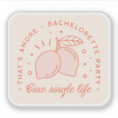 Junggeselinnen-Abschied Italienische Sommerküste Aufkleber (Vorderseite)