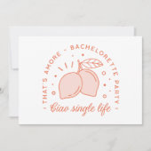 Junggeselinnen-Abschied Italienisches Sommerthema Einladung (Vorderseite)
