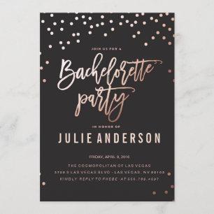 Junggeselinnen-Abschied ITINERARY // BLACK-Einladu Einladung