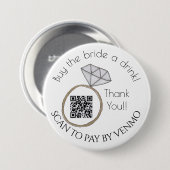Junggeselinnen-Abschied kaufen die Braut einen tri Button (Vorne & Hinten)