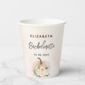 Junggeselinnen-Abschied Kürbis Rose Pappbecher (Vorderseite)