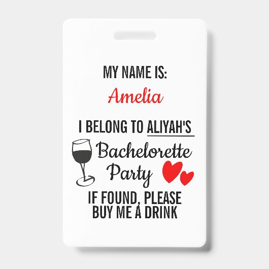 Junggeselinnen-Abschied Lanyard Funny "Buy Me a Dr Ausweis (Vorderseite)