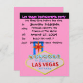 Junggeselinnen-Abschied Las Vegas Einladung (Vorne/Hinten)