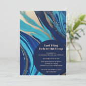 Junggeselinnen-Abschied-Last Fling vor den Rings- Einladung (Stehend Vorderseite)