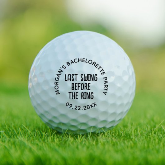Junggeselinnen-Abschied Letzter Schwung vor dem Ri Golfball