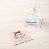 Junggeselinnen-Abschied Liebe braut Rechteckiger Pappuntersetzer (Vor Ort)