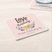 Junggeselinnen-Abschied Liebe braut Rechteckiger Pappuntersetzer (angewinkelt)