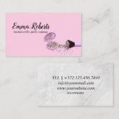 Junggeselinnen-Abschied Makeup Business Card Visitenkarte (Vorne/Hinten)