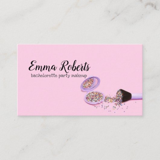 Junggeselinnen-Abschied Makeup Business Card Visitenkarte (Vorderseite)