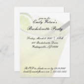 Junggeselinnen-Abschied Margarita Einladungen (Vorne/Hinten)