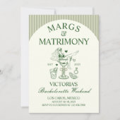 Junggeselinnen-Abschied Margs and Matrimone Einladung (Vorderseite)