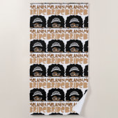 Junggeselinnen-Abschied Melanin Bride Strandtuch (Vorderseite)