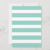 Junggeselinnen-Abschied Mint Green Stripe Einladun Einladung (Rückseite)
