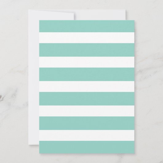 Junggeselinnen-Abschied Mint Green Stripe Einladun Einladung (Rückseite)