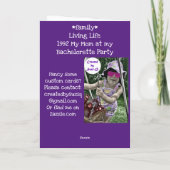 Junggeselinnen-Abschied mit Mama Karte (Rückseite)