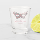 Junggeselinnen-Abschied mit roten und schwarzen Ma Schnapsglas (Rückseite)