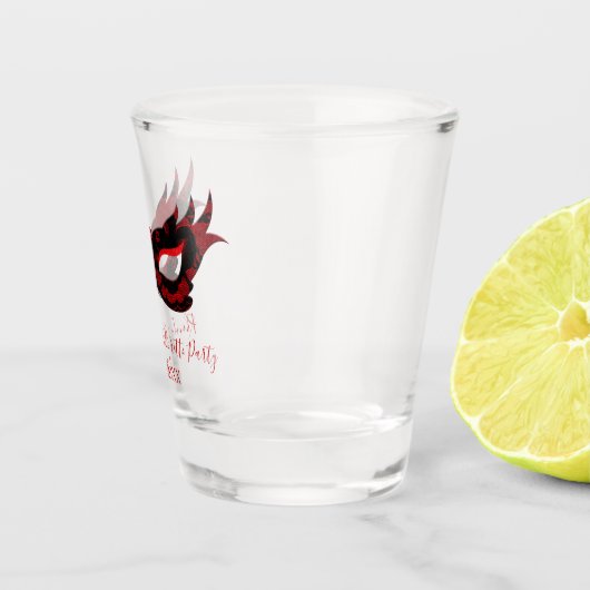 Junggeselinnen-Abschied mit roten und schwarzen Ma Schnapsglas (Rechts)