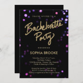 Junggeselinnen-Abschied mit schimmerndem Licht Einladung (Vorne/Hinten)